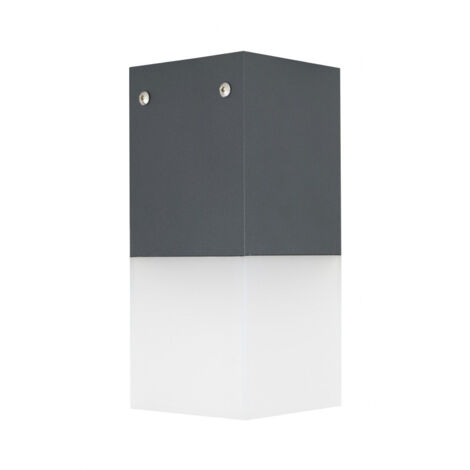 Spot plafond extérieur 22x10cm E27 anthracite IP44 SU-MA Cube
