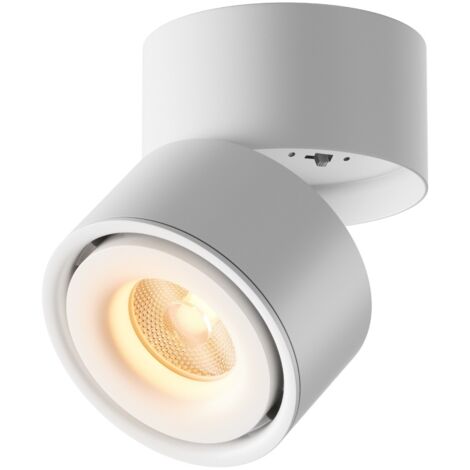 Spot plafond moderne blanc rond orientable LED 15W