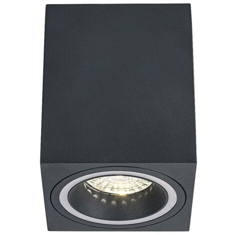 Spot plafond moderne carré gris GU10 25W Rabalux Kobald