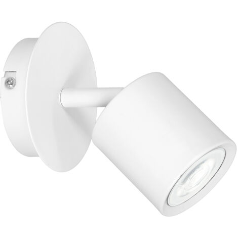 Spot plafond-mur blanc orientable métal 1xGU10 Luminex Demia