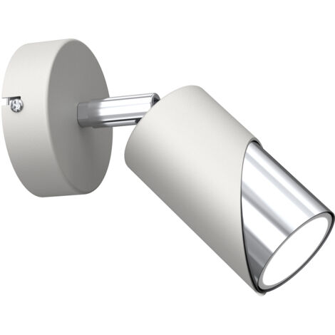 Spot plafond/mur gris chrome GU10 15W Shift Luminex