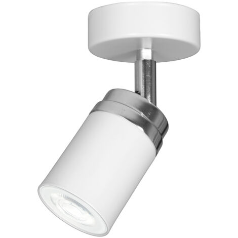 Spot plafond-mur Reno blanc mat/chrome GU10 orientable