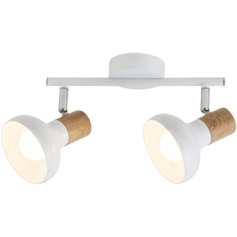 Spot plafond/mural blanc métal E14 2x40W Holly Rabalux