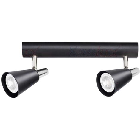 Spot plafond/mural Kanlux SEMPRA noir 2xGU10 orientable gradable