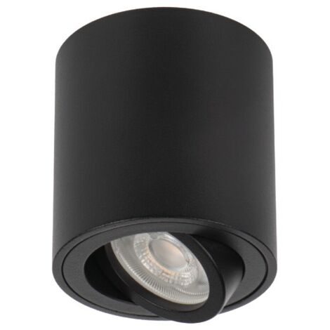 Spot plafond noir rond Ø8 orientable GU10 10W Kanlux