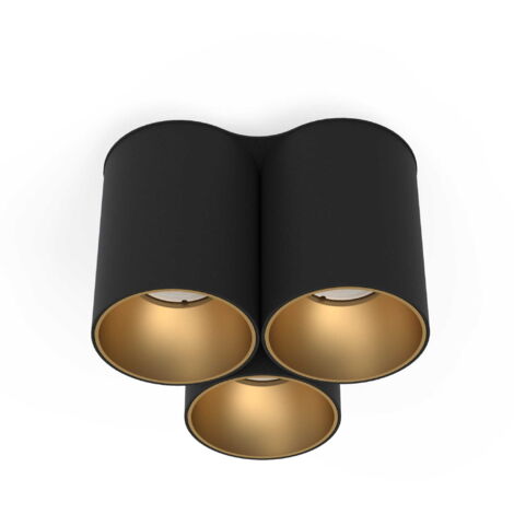 Spot plafond Nowodvorski Eye Tone 8092 3xGU10 noir/or