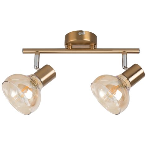Spot plafond or antique ambre E14x2 Holly 5547 Rabalux
