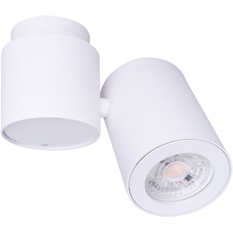 Spot plafond orientable rond blanc GU10 Barro Maxlight