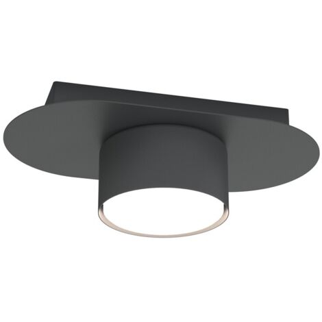 Spot plafond ovale noir design 1xGX53 12W Diaz Emibig