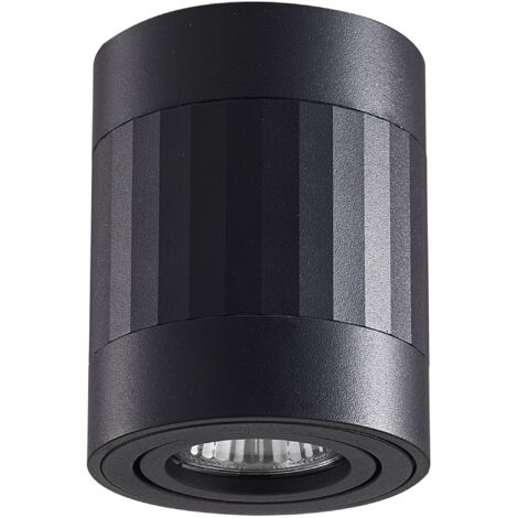 Spot plafond saillie noir GU10 1x RUBIN Polux 319852