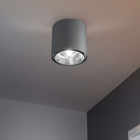 Spot plafond TIUBE gris métal GU10 Sollux Lighting