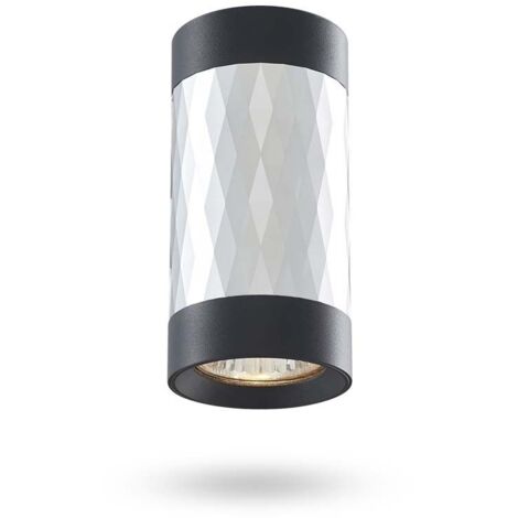 Spot plafond tube argent/noir alu 1xGU10 Videx Trevor