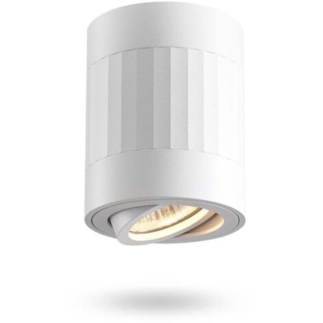 Spot plafond tube blanc orientable 1xGU10 Videx Paul