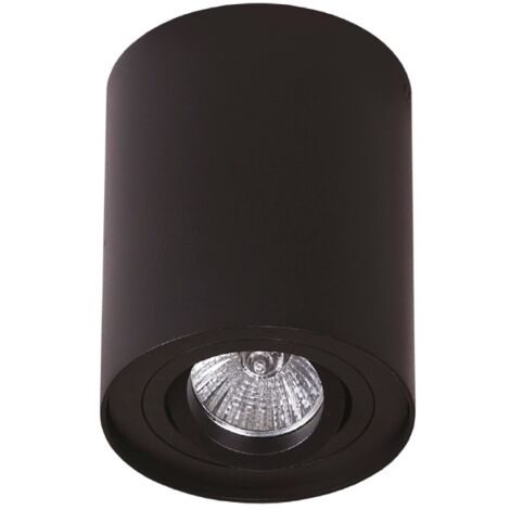Spot plafond tube noir Ø9,5 BASIC ROUND GU10 50W Maxlight
