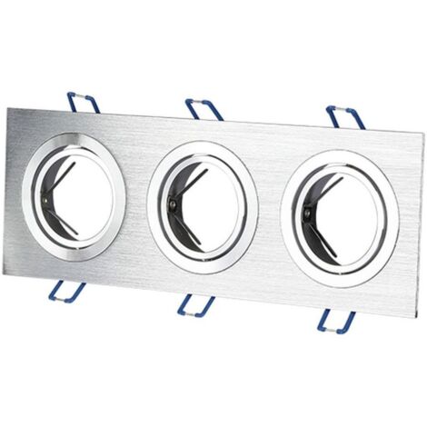 Spot plafond V-TAC 3xGU10 carré alu brossé VT-784