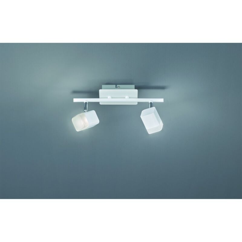 Spot Plafonnier 2 Led Orientable Roubaix Blanc Trio Lighting