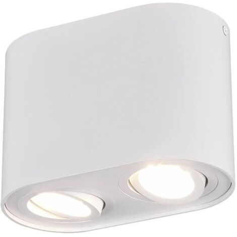 Spot Plafonnier 2 Spots GU10 Orientables Cookie Blanc Trio Lighting