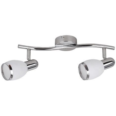 Spot plafonnier chromé/blanc E14 2x40W Elite Rabalux
