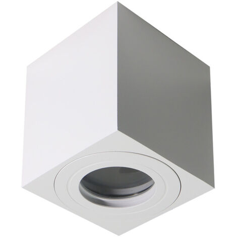 Spot plafonnier étanche salle de bain LARKS blanc IP44 GU10 – EDO Solutions