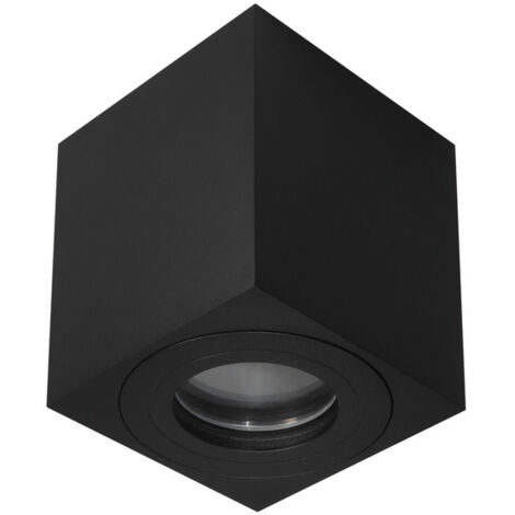 Spot plafonnier étanche salle de bain LARKS noir IP44 GU10 – EDO Solutions