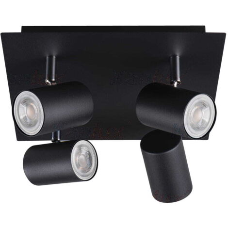 Spot plafonnier mural EVALO Kanlux 4xGU10 noir/chrome