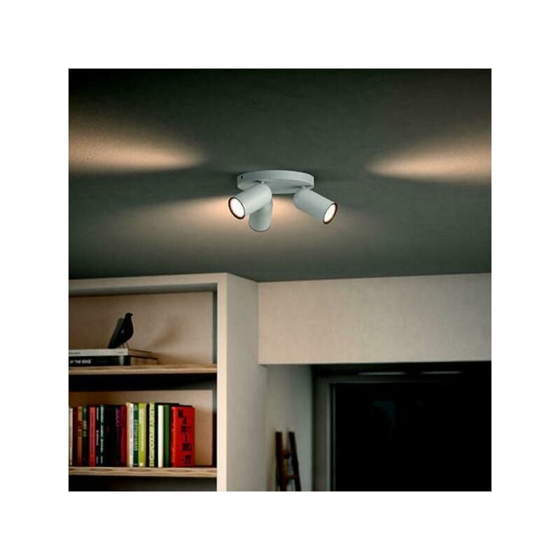 Image of Consumer spot pongee 3xgu10 da interno ip20 in metallo colore bianco 915005531101 50583/31/pn 5058331pn - Philips