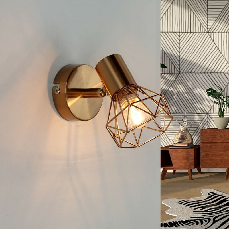 Spot réglable mia Rétro en laiton métal salon