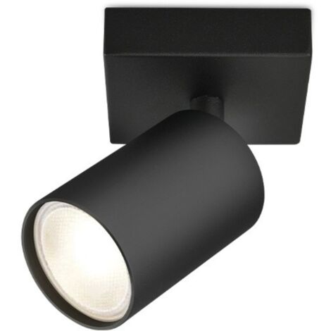 Spot saillie orientable en aluminium GU10 35W noir – Installation rapide en saillie – Compatible ampoules 3000K/4000K/6000K – Braytron - BETA-T2