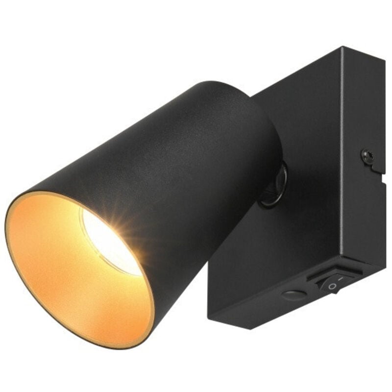 Applique, Applique en métal avec interrupteur - sharp Noir en Metal Trio