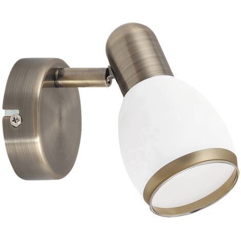 Spot sistema di metropolitana leggera Elite di vetro del metallo bronzo L: 16cm B: 8cm H: 13 cm