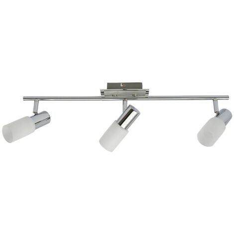 Spot sistema di metropolitana leggera Logan vetro metallo cromato / cromo satinato colori B: 60cm H: 8cm
