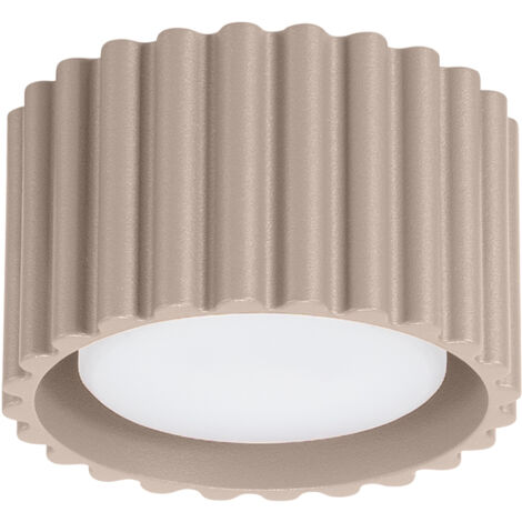 Spot soffitto AURA rigato tondo taupe 6 cm GX53 10W Sollux