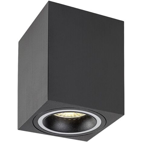 Spot soffitto quadrato nero 1xGU10 25W Kobald Rabalux