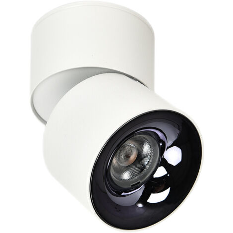 Spot soffitto rotondo bianco orientabile LED CCT 10W