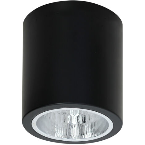 Spot soffitto tondo nero Ø13cm E27 Luminex Downlight