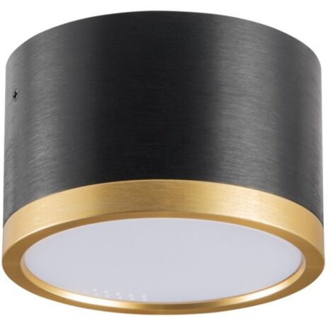 Spot soffitto tondo nero oro Ø8cm GX53 6W Mirella Polux