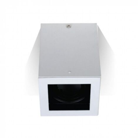 Spot soffitto V-TAC GU10 quadrato alluminio bianco/nero VT-797