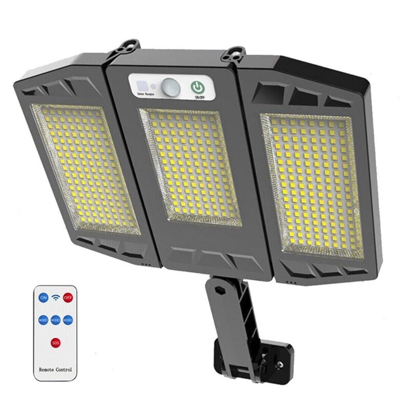 Spot solaire 384 smd led Détecteur mouvement télécommande HS-V97 Photovoltaïque