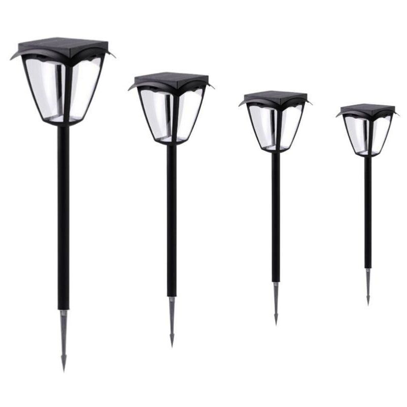 Spot Solaire Connecté à piquer Lanterne rgbw IP54 60cm (Lot de 4