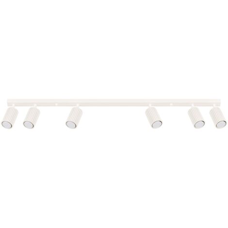 Spot Strahler Aluminium GU10 verstellbar Creme länglich Modern Lampe