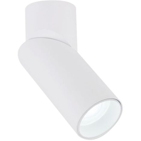 Spot Strahler Aluminium GU10 verstellbar rund D: 5,6 cm Weiß Modern