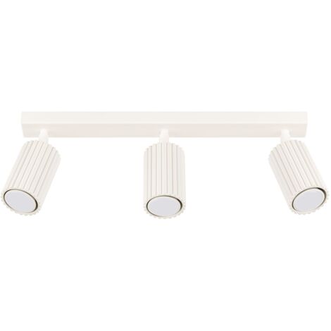 Spot Strahler Aluminium verstellbar Creme GU10 3-flammig länglich Modern