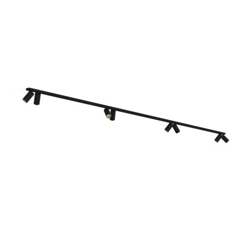 Spot Strahler Metall GU10 verstellbar in Schwarz Gold länglich Modern