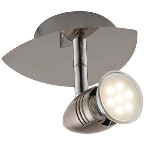 "Spot SUNNY in metallo nichel con punto luce orientabile e lampadina inclusa"