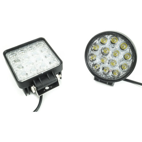 Spot Supplémentaire Rond Et Carré Pour Voiture 42w 6000k -rond -