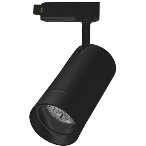 Spot Sur Rail 3 Allumages D60 Pour Ampoule LED GU10 Noir Sablé ZAMBELIS