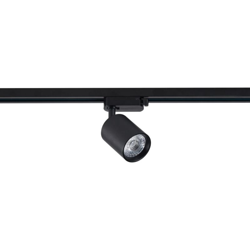 Spot led sur Rail Monophasé 10W Mallet Dimmable Noir 4000K Blanc neutre