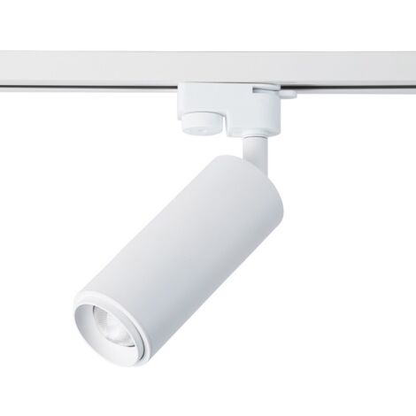 Spot sur rail monophasé avec angle d'éclairage ajustable 8W - Blanc
