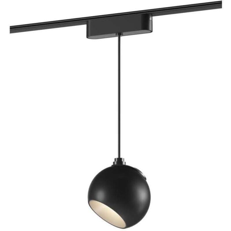 Spot led Suspendu sur Rail Magnétique 25mm Extra-Plat 12W 48V Concave Ø100 mm Noir 4000K Blanc neutre