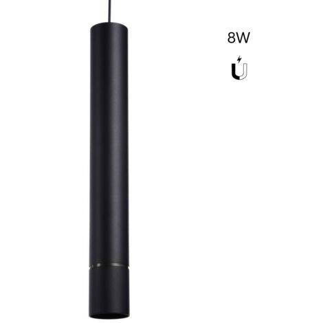 Spot suspendu LED sur rail magnétique 48V - 8W - Noir - Blanc Neutre